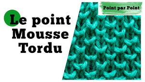 Lire la suite à propos de l’article Point par point – Point de mousse tordu (tricot a plat & en rond)